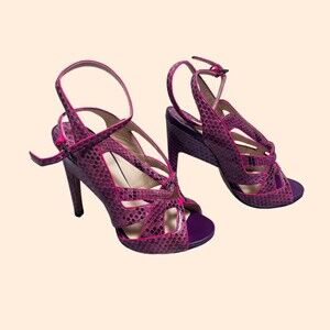 NWT Nicholas Kirkwood Purple Snake Strappy Heels